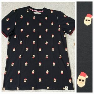 NWOT Free Planet Santa Print Short Sleeve T-Shirt Men's Size M